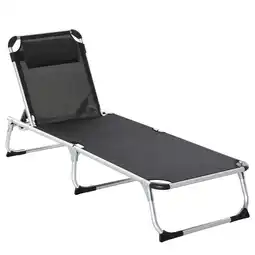 Netto Marken-Discount Outsunny Sonnenliege Aluminium, Netzstoff, Schaumstoff Angebot