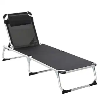 Netto Marken-Discount Outsunny Sonnenliege Aluminium, Netzstoff, Schaumstoff Angebot