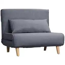 Netto Marken-Discount HOMCOM Einzelschlafsofa Leinenimitat, Tannenholz Angebot