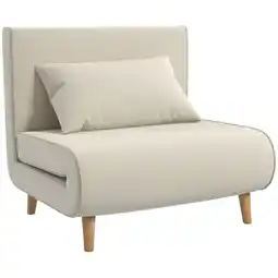 Netto Marken-Discount HOMCOM Einzelschlafsofa Leinenimitat, Gummi Holz Angebot