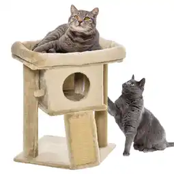 Netto Marken-Discount PawHut Kratzbaum Spanplatte, Plüsch, Polyester Angebot