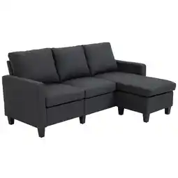 Netto Marken-Discount HOMCOM Ecksofa Leinen, Schaumstoff, ABS, Kieferholz Angebot