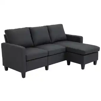 Netto Marken-Discount HOMCOM Ecksofa Leinen, Schaumstoff, ABS, Kieferholz Angebot
