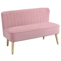 Netto Marken-Discount HOMCOM Zweisitzer Gummiholz, Leinenimitat (100% Polyester), Schaumstoff Angebot