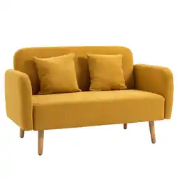 Netto Marken-Discount HOMCOM Sofa samtartiges Polyester, Gummiholz, Schaumstoff Angebot