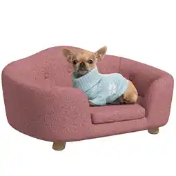 Netto Marken-Discount PawHut Haustiersofa Plüsch, Schaumstoff, Kiefernholz Angebot