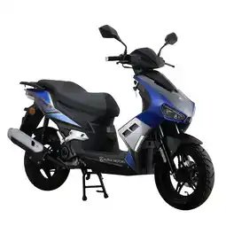 Netto Marken-Discount Alpha Motors Mofaroller Mustang FI 50 ccm 25 kmh EURO 5 blau-grau Angebot