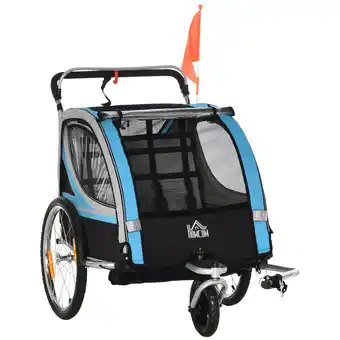 Netto Marken-Discount HOMCOM Kinderfahrradanhänger Stahl, Polyester Angebot