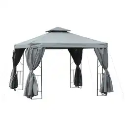 Netto Marken-Discount Outsunny Gartenpavillon Metall, Polyesterbezug Angebot