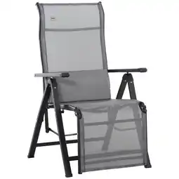 Netto Marken-Discount Outsunny Sonnenliege Stahl, atmungsaktives Mesh-Gewebe Angebot