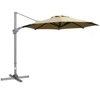 Netto Marken-Discount Outsunny Sonnenschirm Aluminium, Stahl, Polyester Angebot