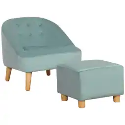 Netto Marken-Discount HOMCOM Kindersofa-Set Eukalyptusholz, Schaumstoff, Holländischer Samt, Kunststoff Angebot