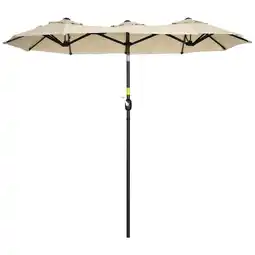 Netto Marken-Discount Outsunny Doppelseitiger Sonnenschirm Polyester, Stahl Angebot