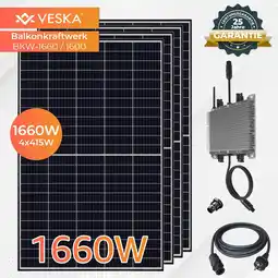 Netto Marken-Discount 1660W / 1600 W Balkonkraftwerk Photovoltaik Solaranlage WIFI Smart Angebot