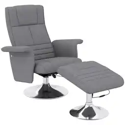 Netto Marken-Discount HOMCOM Massagesessel mit Fußhocker Leinenstoff (100% Polyester), Schaumstoff, Stahl Angebot
