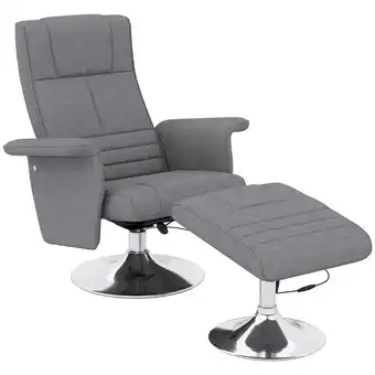 Netto Marken-Discount HOMCOM Massagesessel mit Fußhocker Leinenstoff (100% Polyester), Schaumstoff, Stahl Angebot