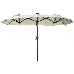 Netto Marken-Discount Outsunny Doppelseitiger Regenschirm Polyester, Stahl Angebot