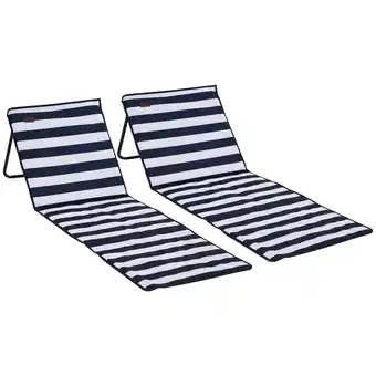 Netto Marken-Discount Outsunny Sonnenliegen Stahl, Oxford, Polyester Angebot