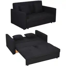 Netto Marken-Discount HOMCOM Schlafsofa Polycotton, Holz Angebot