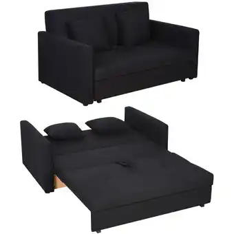 Netto Marken-Discount HOMCOM Schlafsofa Polycotton, Holz Angebot