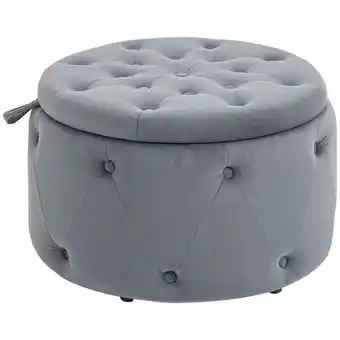 Netto Marken-Discount HOMCOM Ottomane Samt(100% Polyester), Schaumstoff Angebot
