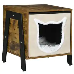 Netto Marken-Discount PawHut Katzenhöhle MDF, Spanplatte, Stahl, Leinenimitat, Plüsch Angebot