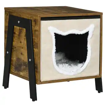 Netto Marken-Discount PawHut Katzenhöhle MDF, Spanplatte, Stahl, Leinenimitat, Plüsch Angebot