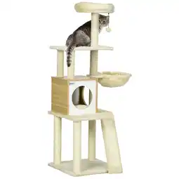 Netto Marken-Discount PawHut Kratzbaum Spanplatte, Plüsch (100 % Polyester), Sisal, PP-Schaumstoff Angebot