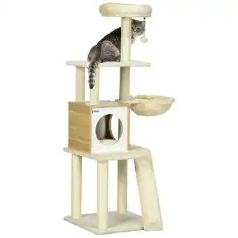 Netto Marken-Discount PawHut Kratzbaum Spanplatte, Plüsch (100 % Polyester), Sisal, PP-Schaumstoff Angebot