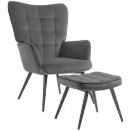 Netto Marken-Discount HOMCOM Relaxsessel mit Fußhocker Stahl, Polyester Angebot