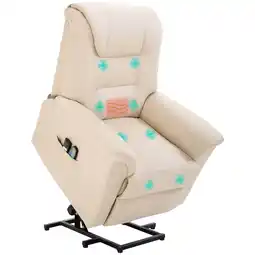 Netto Marken-Discount HOMCOM Sessel mit Aufstehhilfe Kunstleder, Stahl, Schaumstoff Angebot