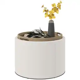 Netto Marken-Discount HOMCOM Polsterhocker Leinen, MDF Angebot