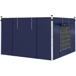 Netto Marken-Discount Outsunny Seitenteile für Pavillon Polyester Angebot