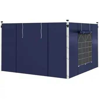 Netto Marken-Discount Outsunny Seitenteile für Pavillon Polyester Angebot