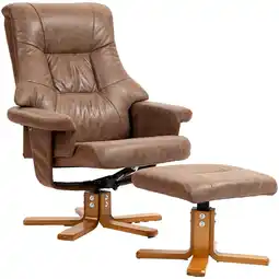 Netto Marken-Discount HOMCOM Relaxsessel mit Hocker Mikrofaser (100% Polyester), Pappelholz Angebot