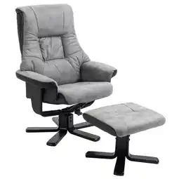 Netto Marken-Discount HOMCOM Relaxsessel mit Hocker Mikrofaser (100% Polyester), Pappelholz, Schaumstoff Angebot
