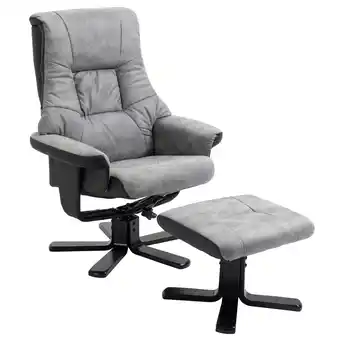 Netto Marken-Discount HOMCOM Relaxsessel mit Hocker Mikrofaser (100% Polyester), Pappelholz, Schaumstoff Angebot