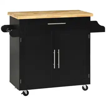 Netto Marken-Discount HOMCOM Küchenwagen Gummiholz, MDF Angebot