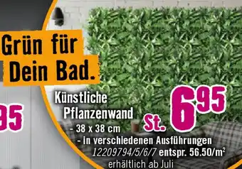 Hornbach Künstliche Pflanzenwand Angebot