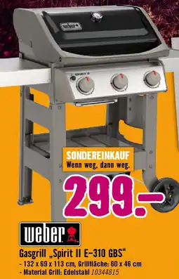 Hornbach Weber Gasgrill „Spirit II E-310 GBS" Angebot
