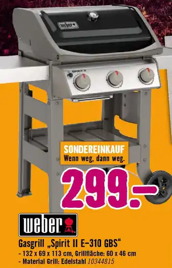 Hornbach Weber Gasgrill „Spirit II E-310 GBS" Angebot