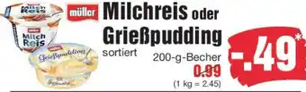 Edeka müller Milchreis oder Grießpudding Angebot