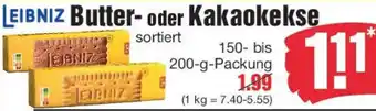 Edeka LEIBNIZ Butter- oder Kakaokekse Angebot