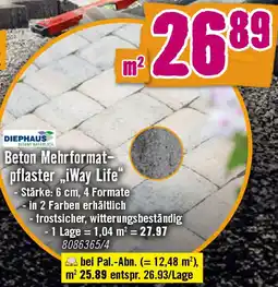 Hornbach DIEPHAUS Beton Mehrformatpflaster iWay Life Angebot