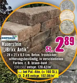 Hornbach DIEPHAUS Mauerstein iBrixx Antik Angebot
