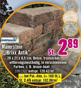 Hornbach DIEPHAUS Mauerstein iBrixx Antik Angebot