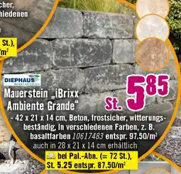 Hornbach DIEPHAUS Mauerstein iBrixx Ambiente Grande Angebot