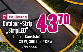 Hornbach Paulmann Outdoor-Strip „SimpLED“ Angebot