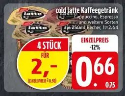 Edeka cold latte Kaffeegetränk Angebot