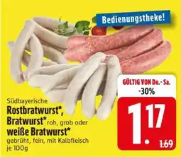 Edeka Südbayerische Rostbratwurst, Bratwurst, weiße Bratwurst Angebot